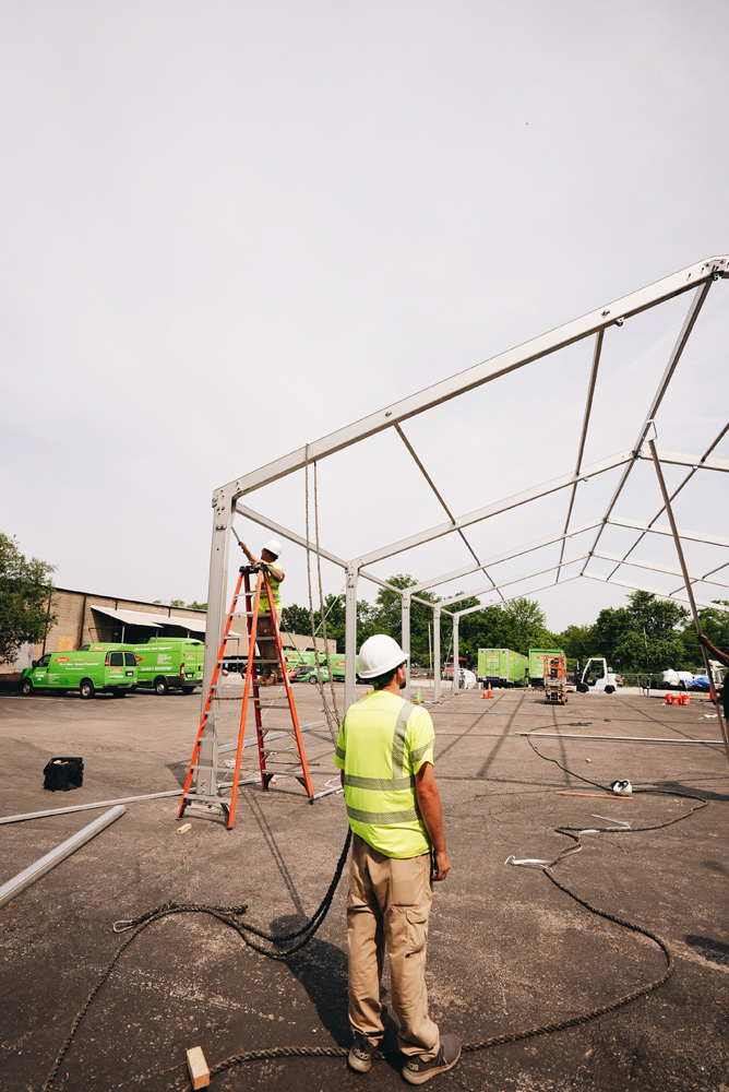 Phoenix Structures Tent Assembly Process